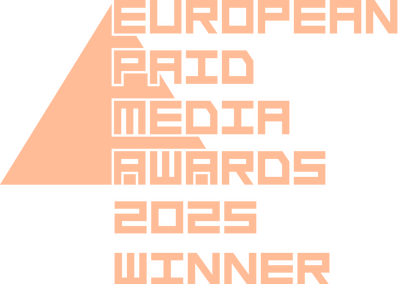 European Paid Media logo Peach