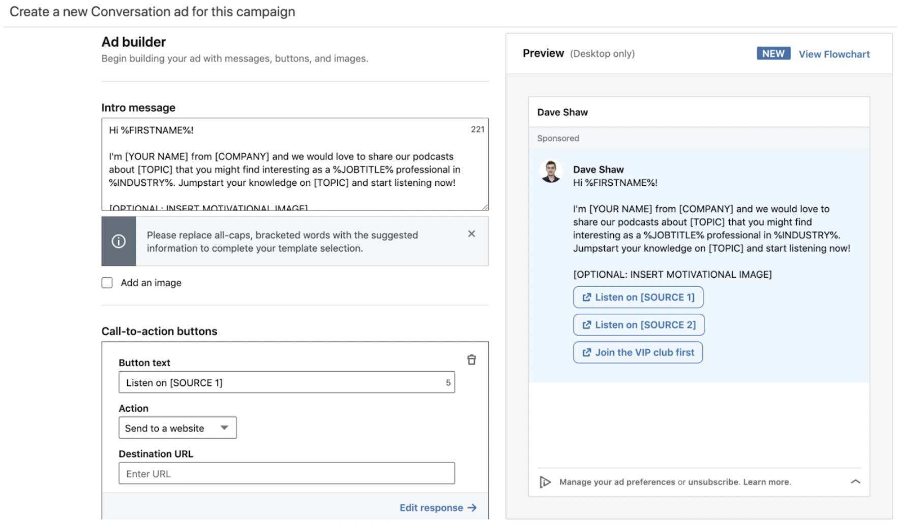 Customising you messaging