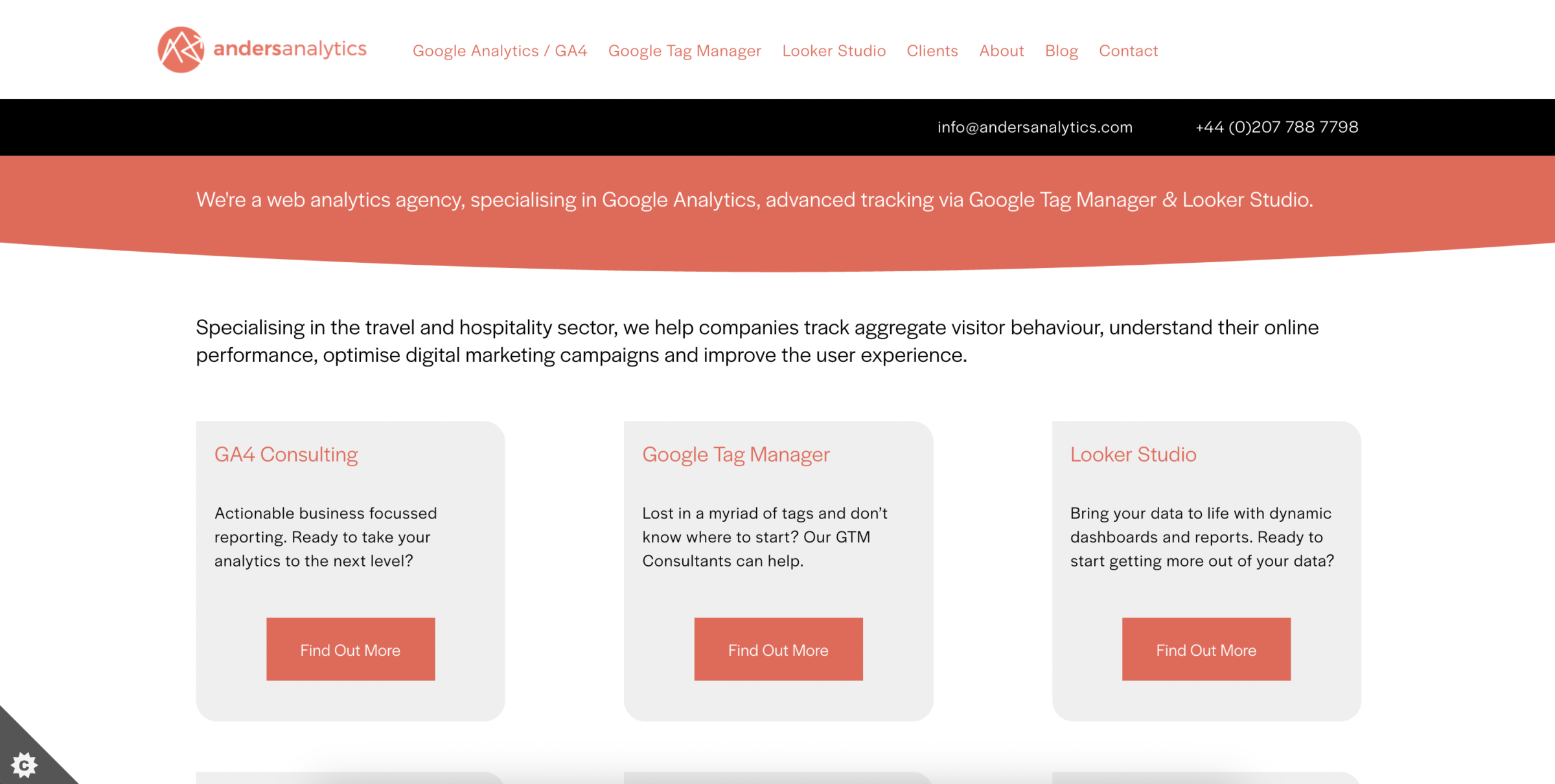 Anders Analytics homepage