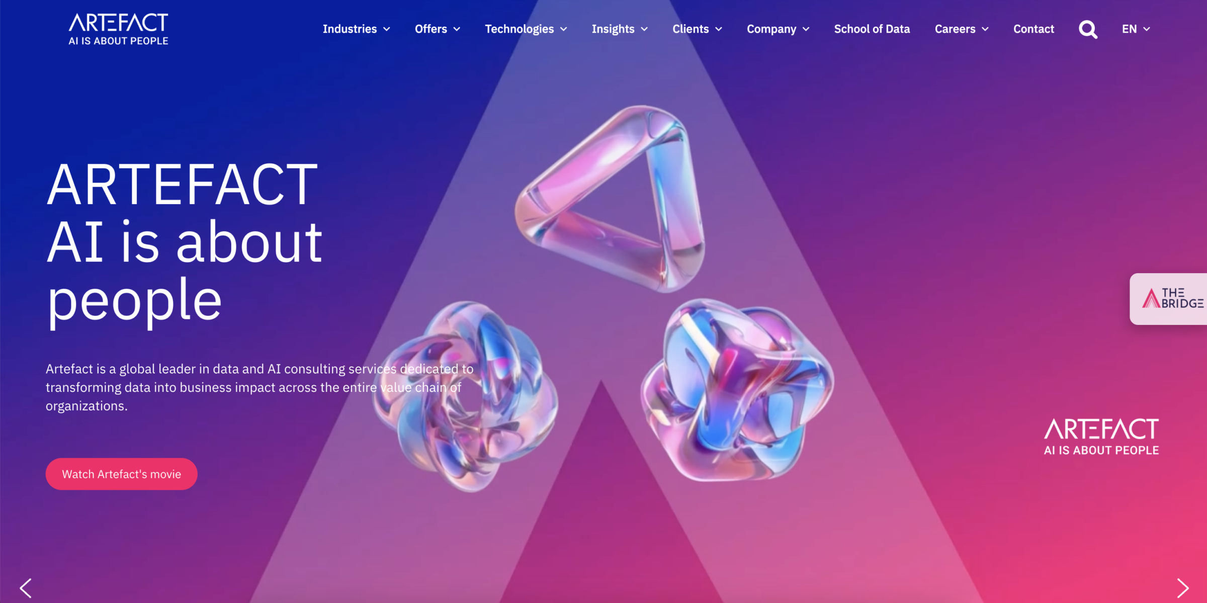 Artefact homepage