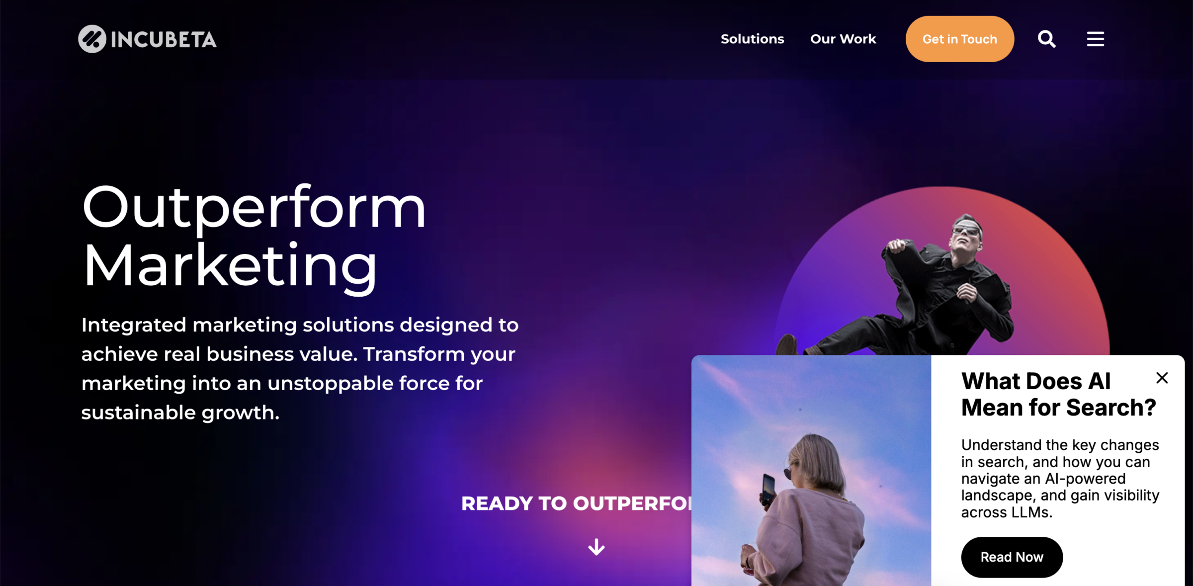 Incubeta homepage