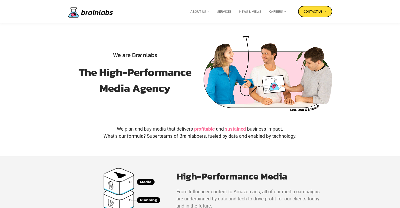 Brainlabs' homepage