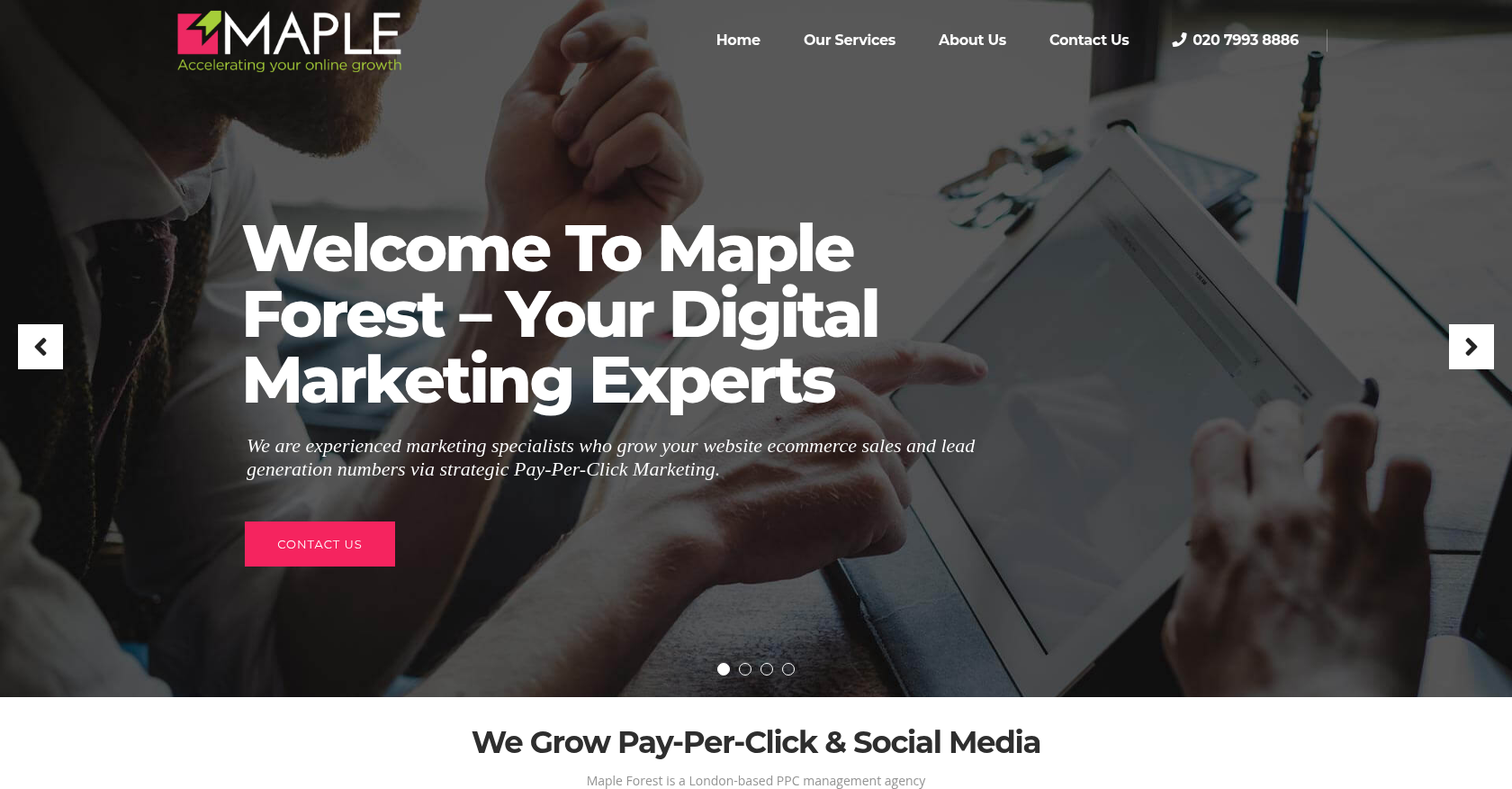 Maple Forest Marketing's homepage