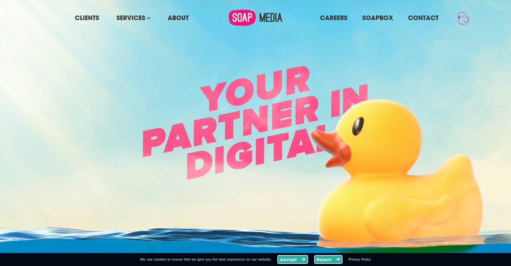 SOAP Media's homepage