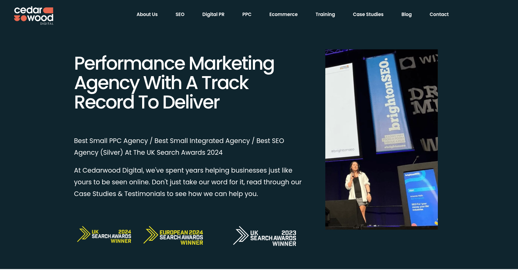 Cedarwood Digital's homepage