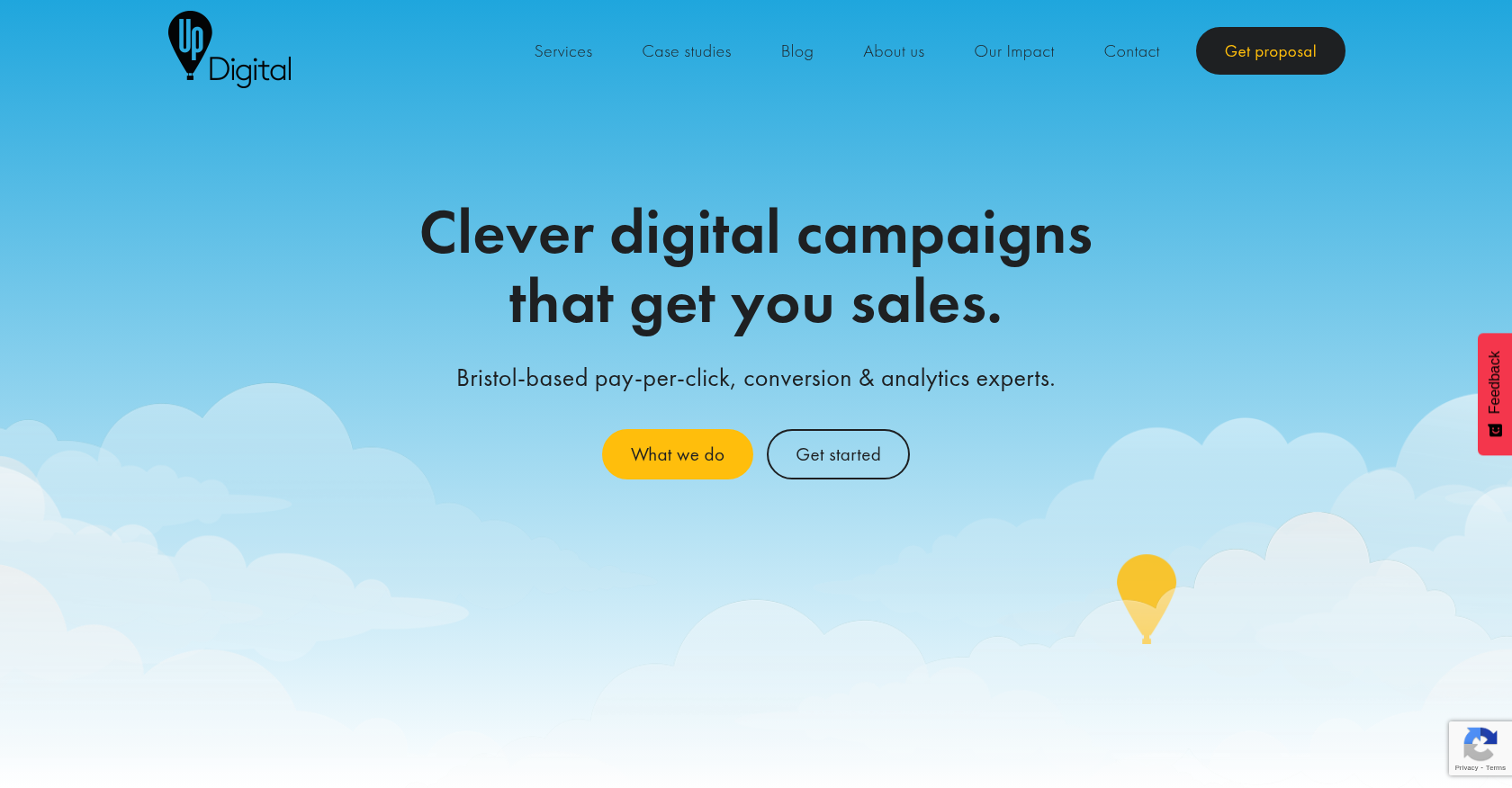 Up Digital's homepage