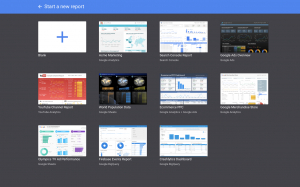 A gallery of Google's data studio templates